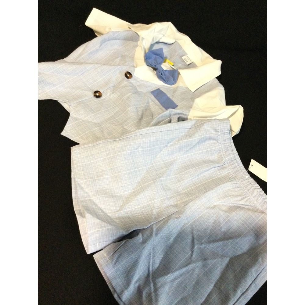 Kids Baby Blue Plaid Vest Outfit‎ Set with Bowtie, Toddler Formal Wear 2-3 year - Picture 5 of 5
